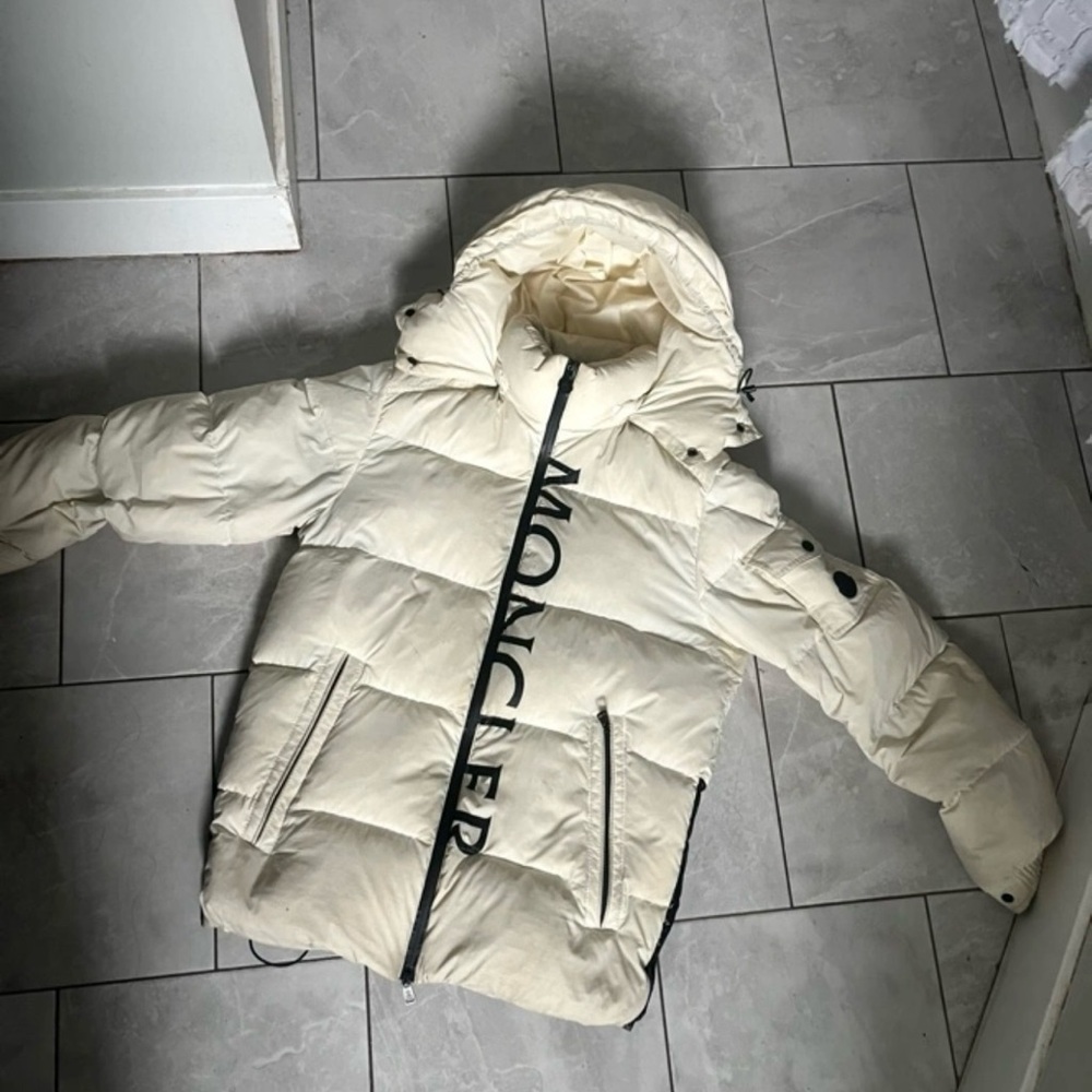 Moncler Ivory Hooded Puffer Jacket